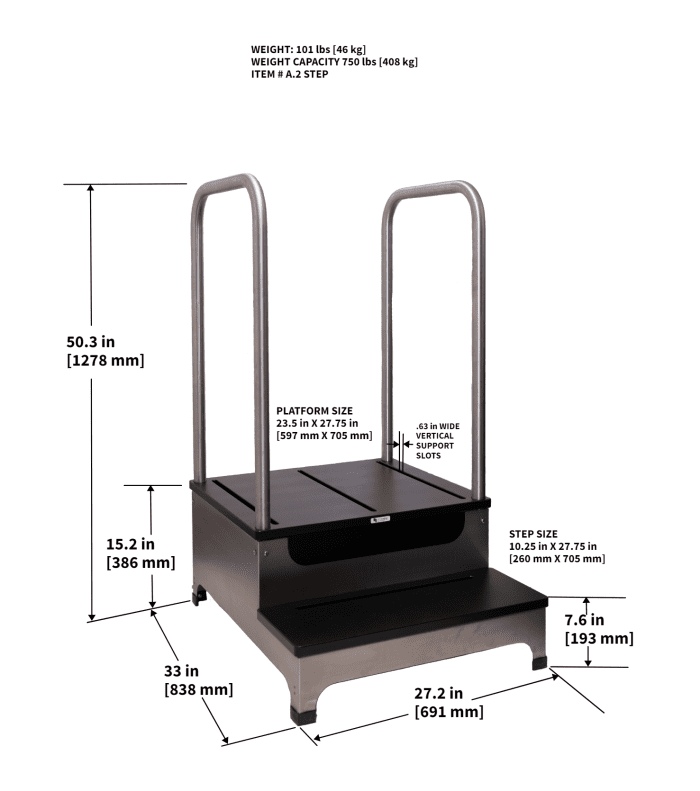 Lateral View 2 Step Platform