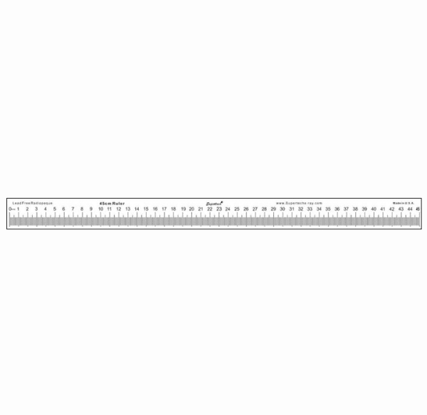 45cm Extremity Acrylic Radiopaque Ruler – inmed.com.au