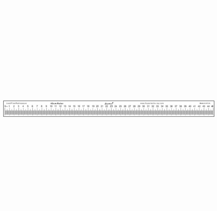 45cm Extremity Acrylic Radiopaque Ruler
